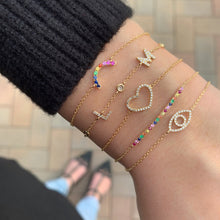 Load image into Gallery viewer, Two Initials Pave Bezel Bracelet
