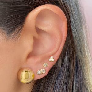 Golden Round Earrings