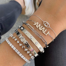Load image into Gallery viewer, Cutout Name Paperclip Bracelet
