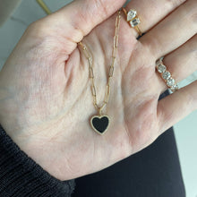 Load image into Gallery viewer, Medium Pave Outline Stone Heart Charm
