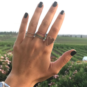Double Band Pave Ring