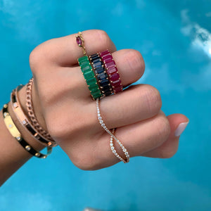 Double Wave Two Finger Ring