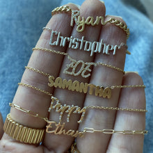 Load image into Gallery viewer, Pave Initial and Gold Name Necklace
