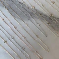 Side Pave Initial Necklace