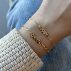 Cutout Gold Name Bracelet