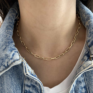 Rounded Paperclip Chain Necklace