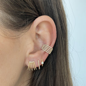 Fluted Five Wrap Earring