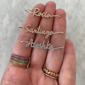 Pave Name Charm