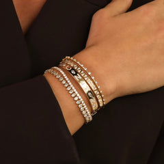 Chevron Diamond Bangle