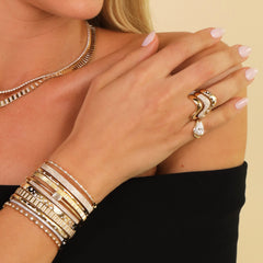 Diamond Gold Segment Bangle