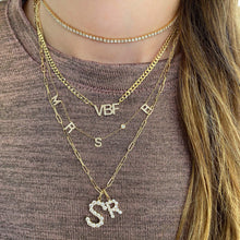 Load image into Gallery viewer, Large Diamond Initial Charm
