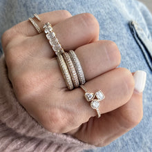 Load image into Gallery viewer, Three Multi Shape Diamonds Pave Ring
