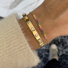 Load image into Gallery viewer, Large Rainbow Bar Bracelet

