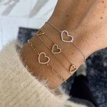 Load image into Gallery viewer, Cutout Pave Heart Bracelet
