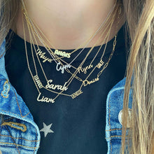 Load image into Gallery viewer, Cutout Name Paperclip Necklace
