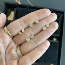 Load image into Gallery viewer, Small Pave Pear Stud

