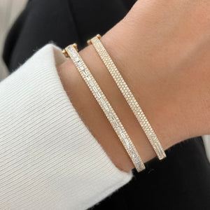 Three Line Pave Bangle