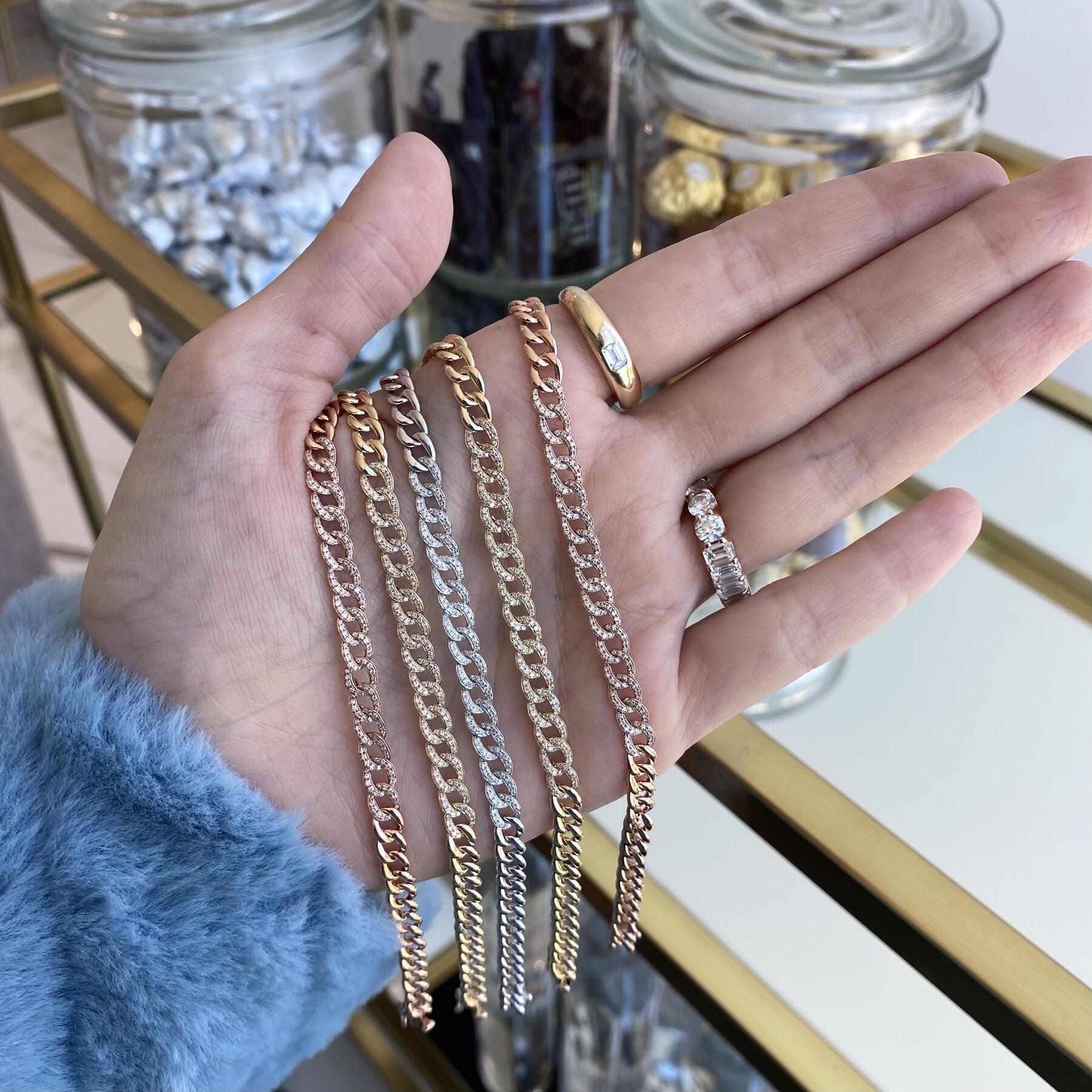 Diamond Cuban Chain Bracelet Alev Jewelry
