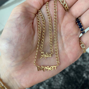 Gold Name Cuban Necklace