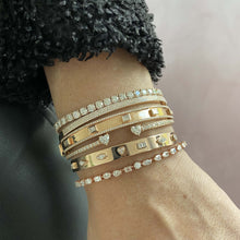 Load image into Gallery viewer, Two Diamonds  Pave Cuff Bangle
