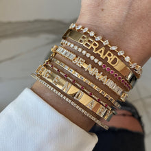 Load image into Gallery viewer, Personalized Cutout Gold Cuff
