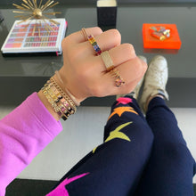 Load image into Gallery viewer, Initials and Heart Gold Ring
