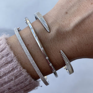 Three Line Pave Bangle