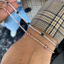 Load image into Gallery viewer, Multi Shape Gemstone Tennis Bracelet
