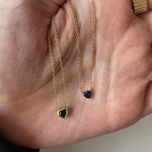 Load image into Gallery viewer, Small Gemstone Heart Necklace
