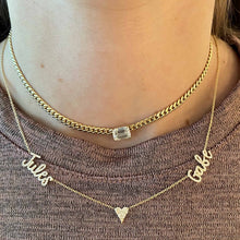 Load image into Gallery viewer, Two Diamond Names and Charm Necklace
