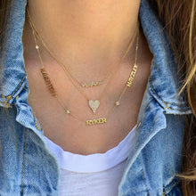 Load image into Gallery viewer, Diamond Modern Heart Necklace
