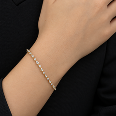 Illusion Spaced Multi Shape Paperclip Bracelet