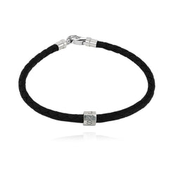 Initials Screw Leather Bracelet