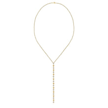 Load image into Gallery viewer, Gold and Diamonds Balls Lariat Drop Necklace
