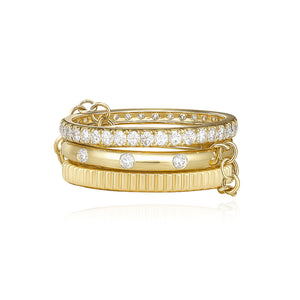 Three Interlocking Stacked Ring