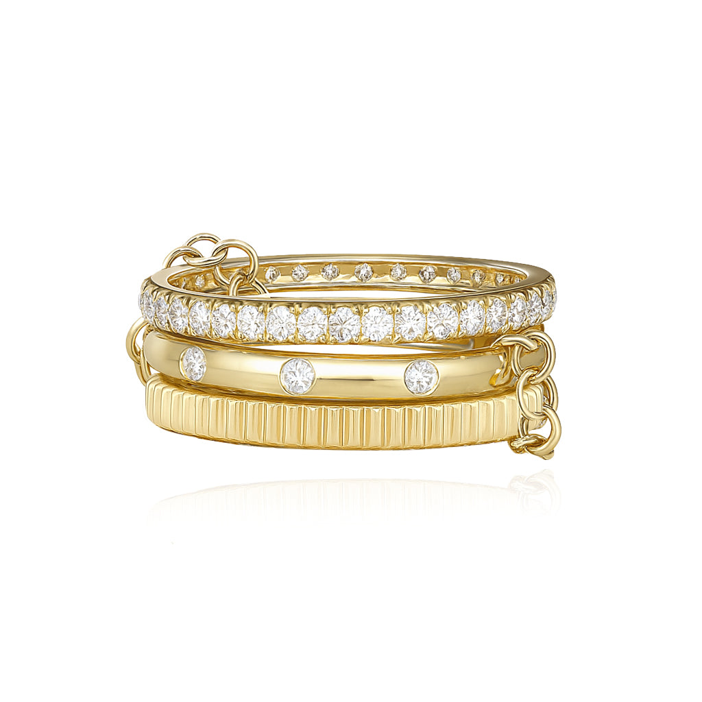 Three Interlocking Stacked Ring