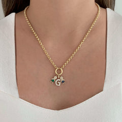 Boy Pave Gemstone Charm