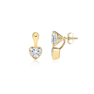 Solitaire Lab Diamond Bezel Jacket Earring (SINGLE)
