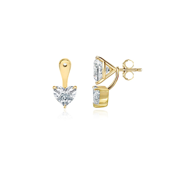 Solitaire Lab Diamond Prong Jacket Earring (SINGLE)
