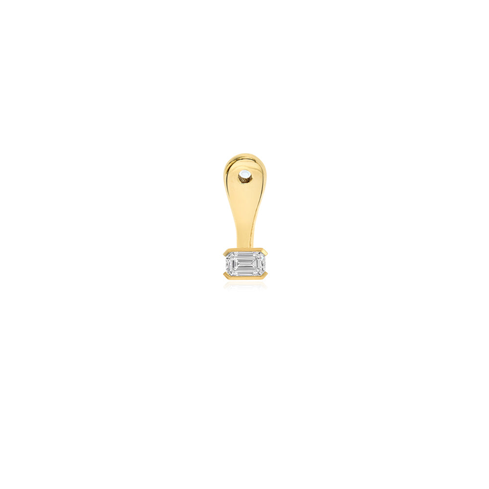 Solitaire Lab Diamond Half Bezel Jacket Earring (SINGLE)