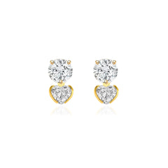 Solitaire Lab Diamond Half Bezel Jacket Earring (SINGLE)