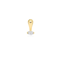 Solitaire Lab Diamond Half Bezel Jacket Earring (SINGLE)
