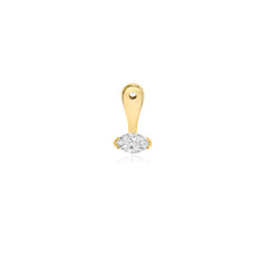 Solitaire Lab Diamond Half Bezel Jacket Earring (SINGLE)
