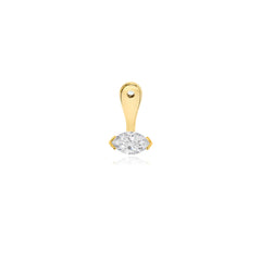 Solitaire Lab Diamond Half Bezel Jacket Earring (SINGLE)