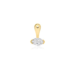 Solitaire Lab Diamond Half Bezel Jacket Earring (SINGLE)