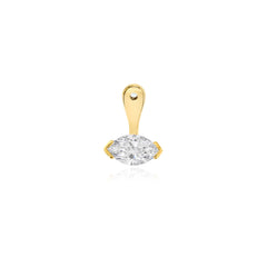 Solitaire Lab Diamond Half Bezel Jacket Earring (SINGLE)