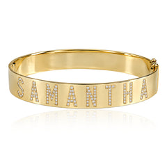 Jumbo Pave Personalized Bangle
