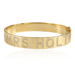 Jumbo Pave Personalized Bangle