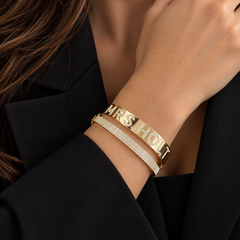 Jumbo Pave Personalized Bangle