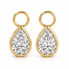 Lab Diamond Bezel Earring Charm